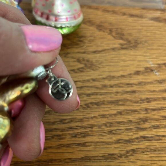 Department 56 set 4 Colorful Easter Glass Bunny Ornaments EUC - Picture 9 of 9